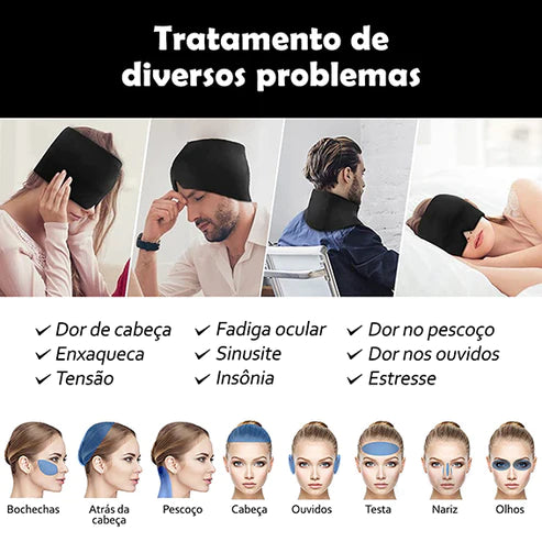 Touca de Compressão para Dores de Cabeça e Enxaquecas/AliviGel