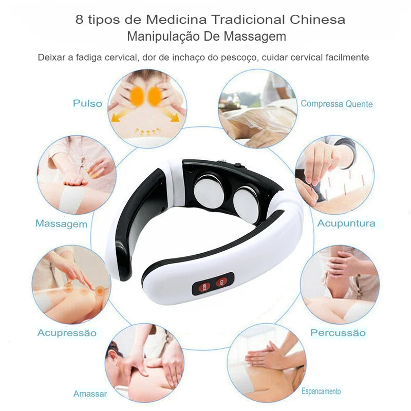 Massageador Elétrico Portátil de Pescoço