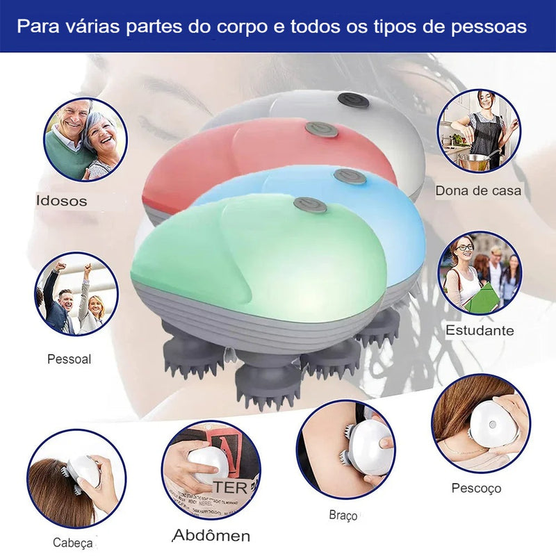 Massageador ScalpSoothe-Pro™ Para Couro Cabeludo Alívio e Bem-Estar